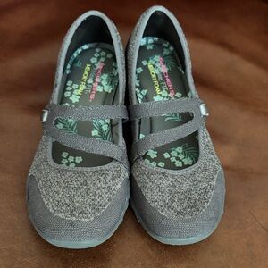 Skechers Women's Charcoal Mary Jane Athletic Shoes